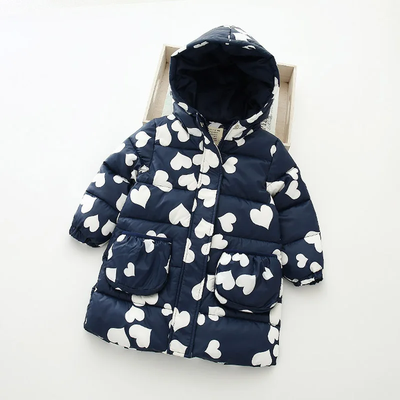 

baby girl jacket coats winter hooded hearts kids clothes outerwear fashion children clothing spring autumn