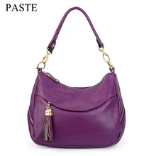 Брендовая дизайнерская Мягкая Сумка Хобо из натуральной кожи женская сумка для отдыха женская сумка с кисточками через плечо маленькая сумка на плечо для мамы