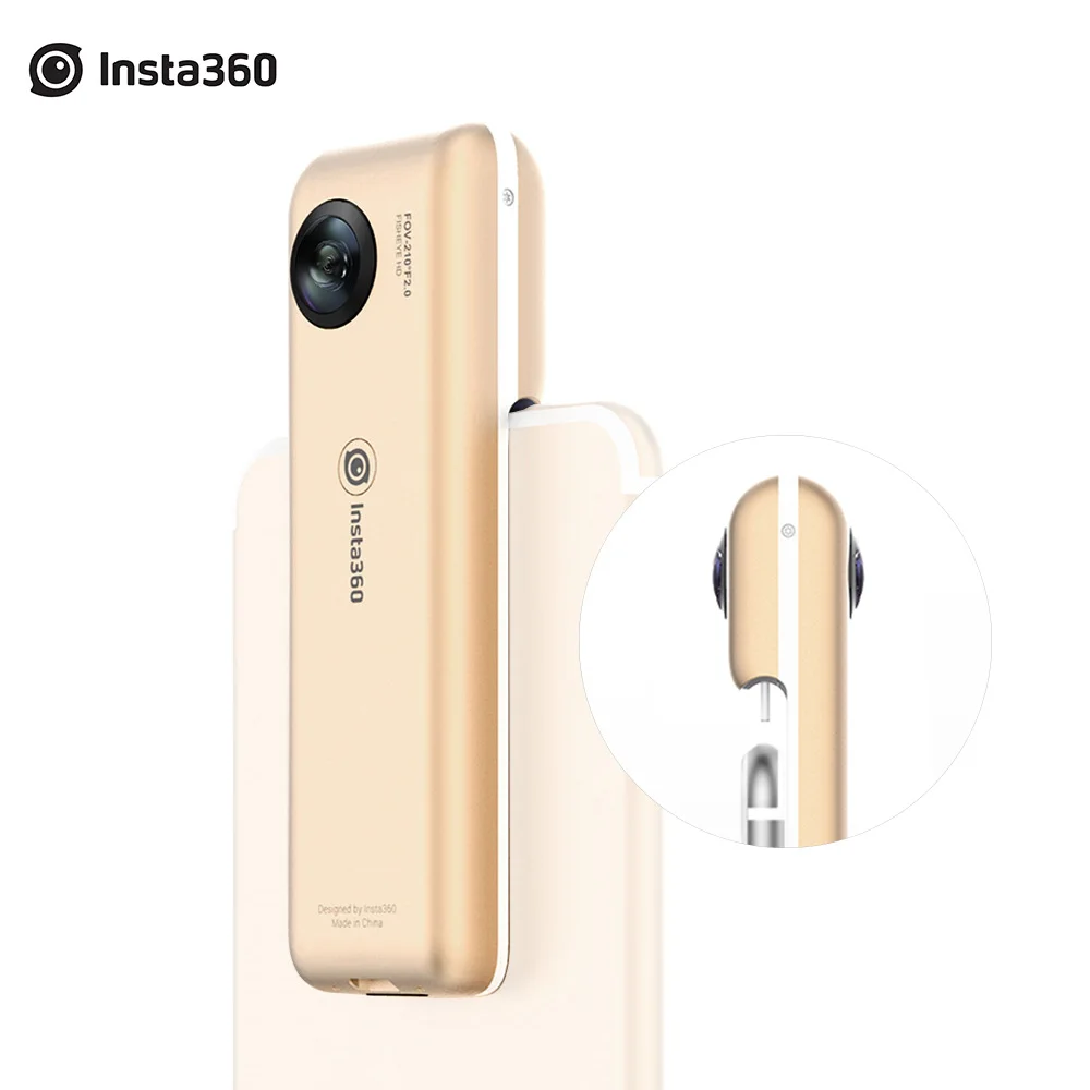 

Insta360 Nano/Air Mini 3K HD 360 Camera 360 Panorama Video Camera Dual 210D Wide Angle Fisheye Lens for Smartphone