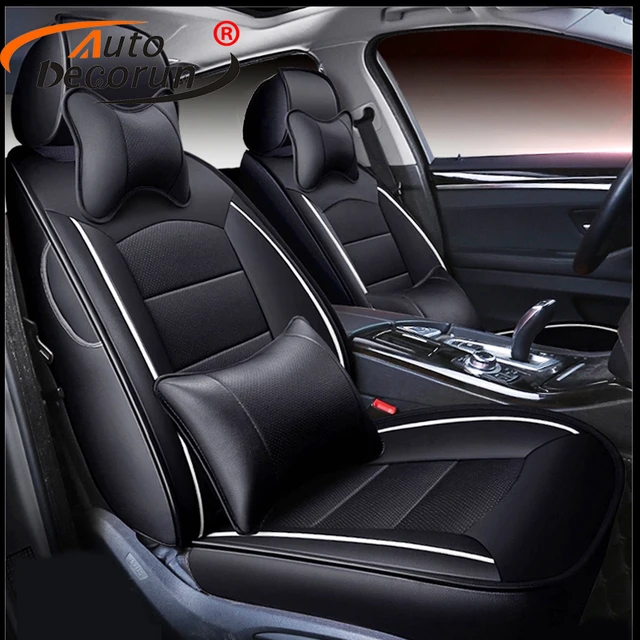 AutoDecorun Cowhide Leather Seat Covers for Infiniti g37 g35 g25