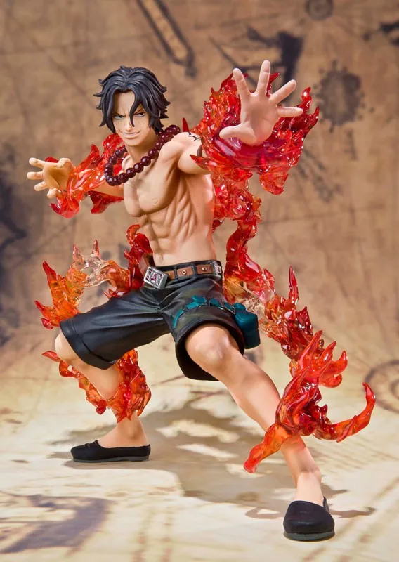 Япония Аниме "One Piece" оригинальные Bandai Tamashii Наций Figuarts нулевой Коллекция Рисунок Portgas D. ace (Битва Ver.)