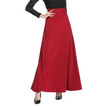 Neophil  Winter Muslim Women Floor Length Skirt
