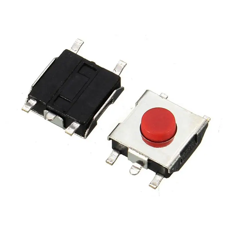 100 шт./лот 6*6*3 мм 5 PIN SMD красная медь Тактильный кнопочный переключатель такт переключатель 6 мм* 6 мм* 3 мм