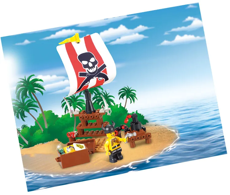 0277 64pcs Pirate Caribbean Constructor Model Kit Blocks Compatible LEGO Bricks Toys for Boys Girls Children Modeling 0277 64pcs Pirate Caribbean Constructor Model Kit Blocks Compatible LEGO Bricks Toys for Boys Girls Children Modeling