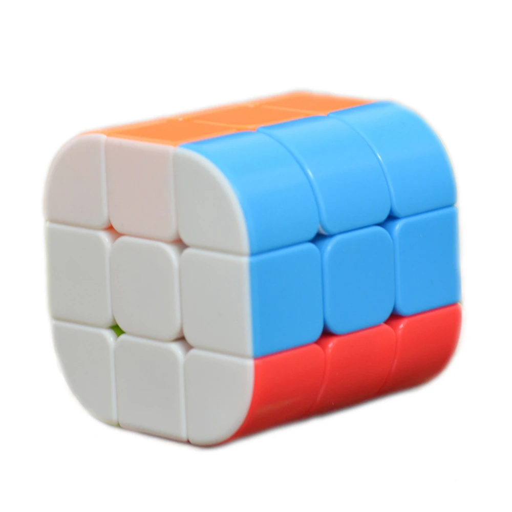 Babelemi 3x3x3 Four Angle Cylinder Magic Cube Speed Puzzle Game Cubes Educational Toys for Children Kids Christmas Gift