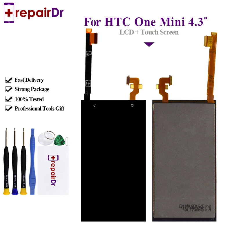 

Original LCD For HTC One Mini LCD Display Touch Screen Digitizer 4.3'' For HTC One Mini/M7 Mini LCD Screen Replacement