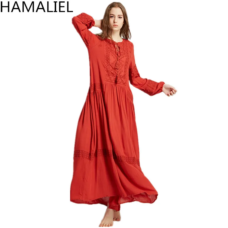 HAMALIEL Boho People праздничные платья для девочек 2018 весна женские туфли с вышивкой