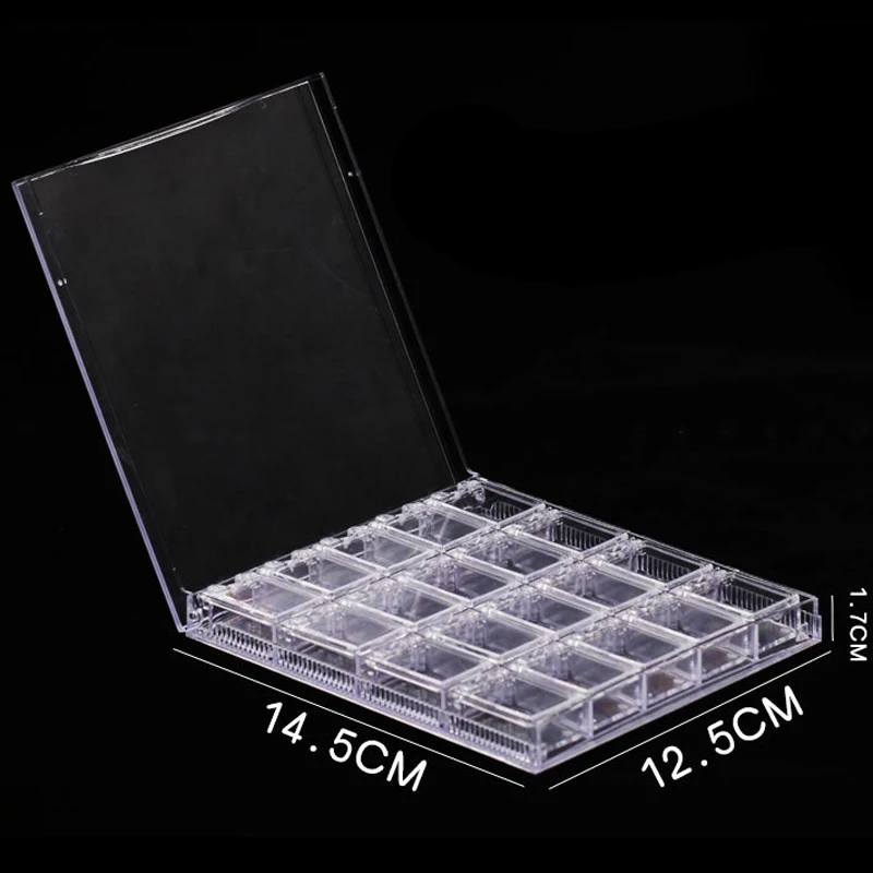 Caixa de Armazenamento de Jóias de Diamantes Recipiente de Acrílico Nova Grid Vazio Case Decorações Unha Art Strass Faça Você Mesmo Acessório Transparente 20 2 Beleza e saúde