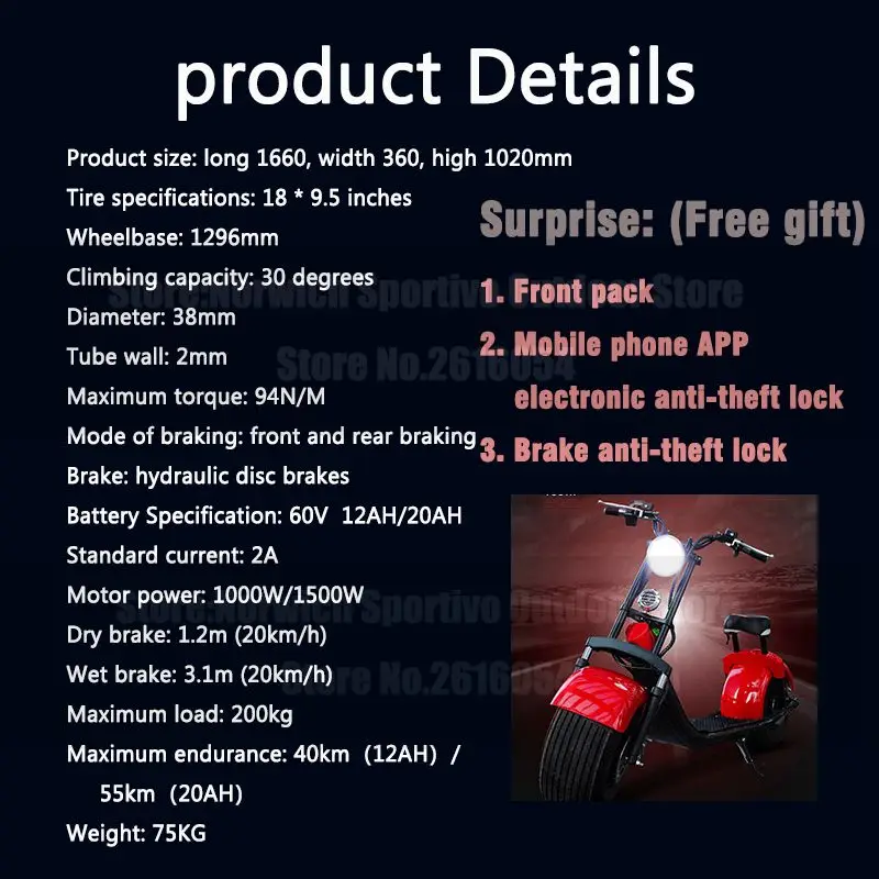 Discount Electric motorcycles Electric Scooter Adult E-Bike 1500W 1000W Popular Fat Tire Newest Smart Speedway Two Wheel APP City Bicycle 5