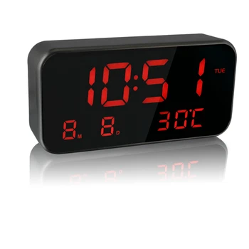 

Ac Plug / Usb Power Supply, Simple Operation Settings, Multifunctional Large Screen Led Digital Music Alarm Clock