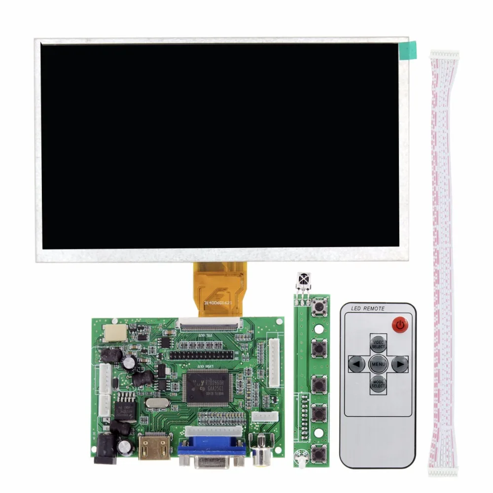 9 Inches For Raspberry Pi 3 LCD Display Screen Matrix TFT Monitor AT090TN12 with HDMI VGA AV Input Driver Board Controller
