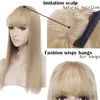 SNOILITE 17inch 3 Clips In one piece Hair Extension long straight hair extension synthetic Topper Hair Piece With Bangs ► Photo 2/6