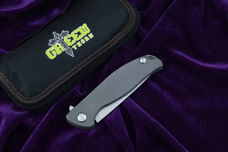 Складной нож Green thorn FLAT 95 Flipper титановый Карманный резец с плоской ручкой и лезвием