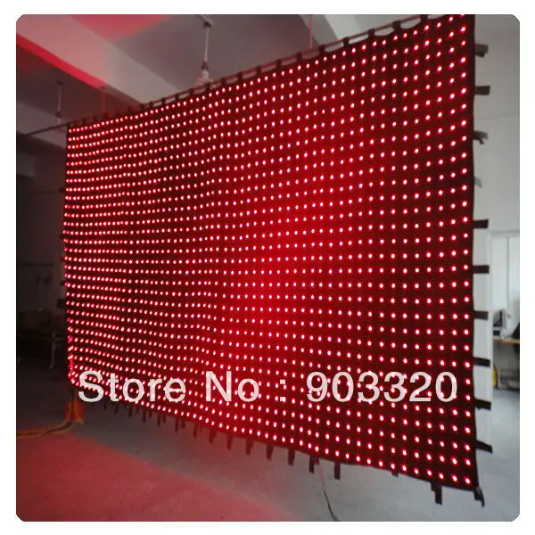 Rasha P10 2M 3M 20 30 600 LEDS PC Control LED Vision Curtain LED Vision Cloth