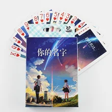 54 листа/Набор Аниме ваше имя покер карты комиксы коллекция персонажей игральные карты подарки на Рождество и год