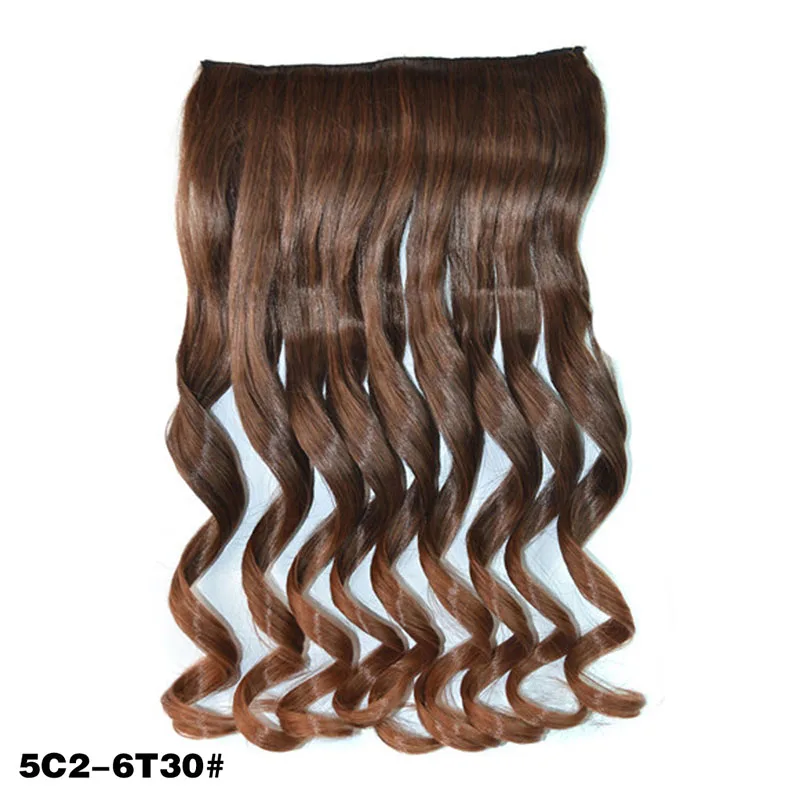 Jeedou волнистые волосы на клипсах в одной части для наращивания волос 5 клипсов 2" 60 см синтетические черные коричневые необработанные и грязные женские шиньоны - Цвет: 4/27HL