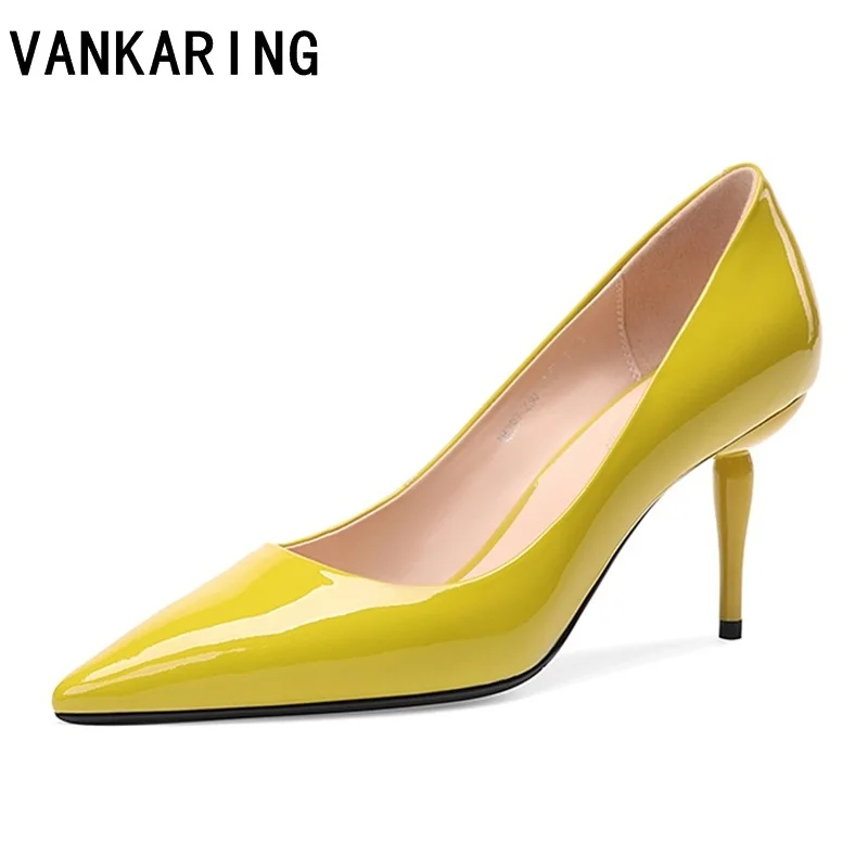 

genuine leather pumps shoes women party dress shoes brand high heels pumps women fashion pointed toe black shoes ladies pumps