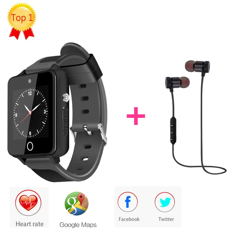 

ZGPAX Smart Watch S9 MTK6580 Android 5.1 Quad Core 1GB + 16GB GPS WiFi Bluetooth 4.0 SmartWatch Phone PK H1 H2 h7 K88H KW18 KW99