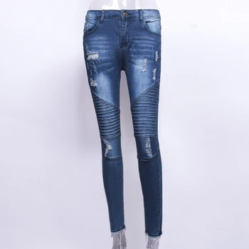 

Vintage Mid Waist Jeans Woman Skinny Jeans Femme Stretch Women's Pants Denim Classic Female Trousers WS4031V