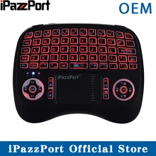 IPazzPort 21TL RGB подсветка 2,4 ГГц Беспроводная клавиатура воздушная мышь с тачпадом для Android tv Box, мини ПК, Raspberry Pi3, OEM