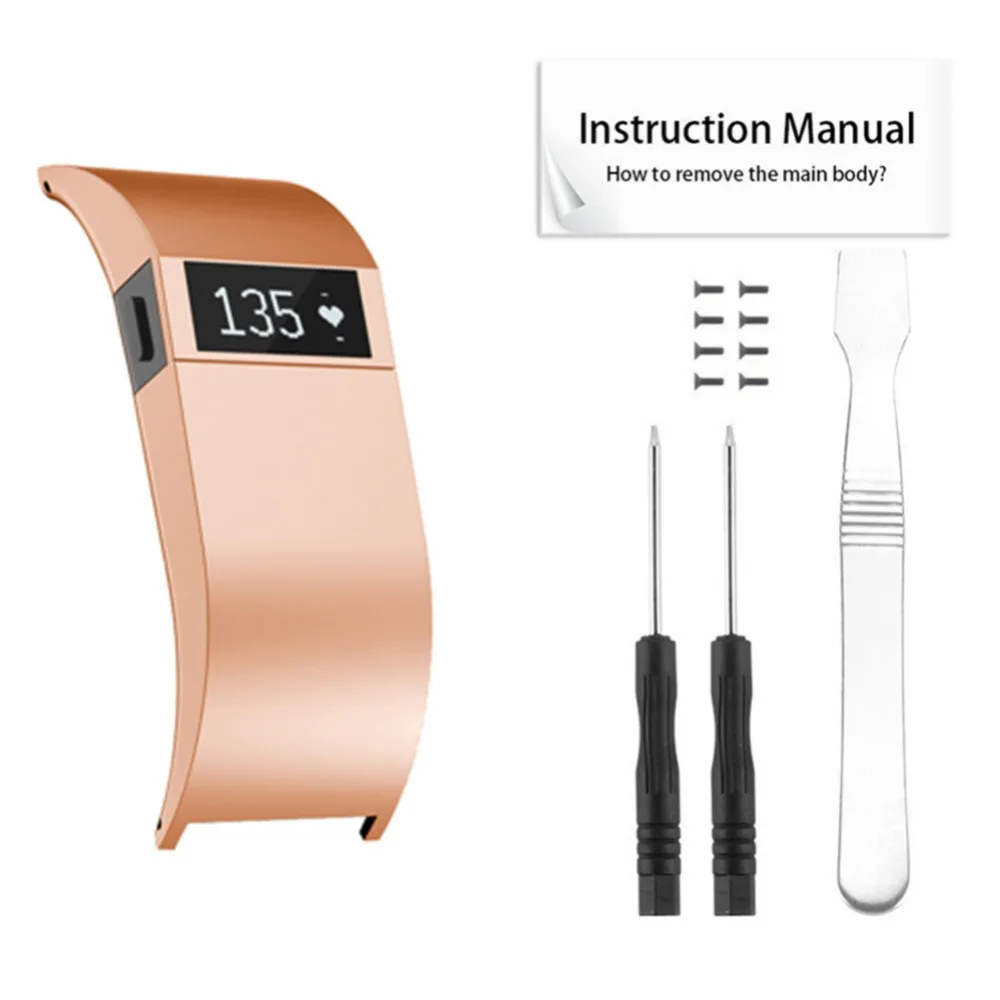 

Stainless Steel Watch Case Cover For fitbit charge HR Replacement Bumper Shell Frame Watchcase