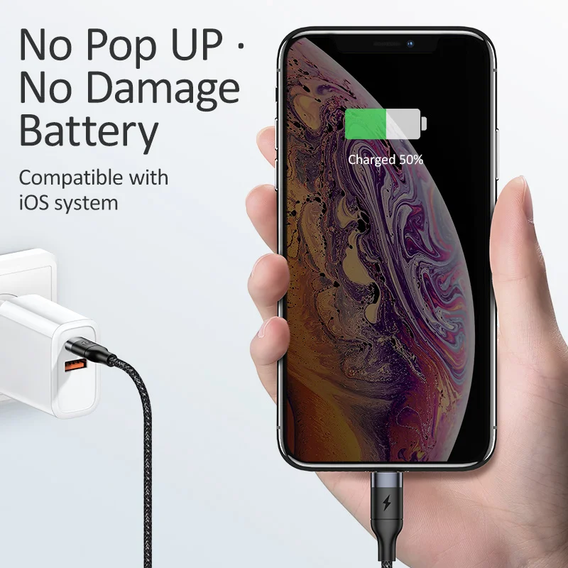 USAMS usb type C кабель для освещения 18 Вт PD кабель для быстрой зарядки для iPhone XS Max XR X 8 Plus iPad Pro для Lightning-USB C провод