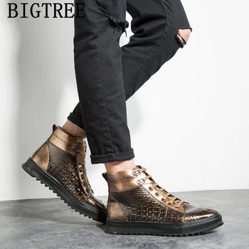 

Crocodile Shoes Mens Casual Shoes Hot Sale Fashion Genuine Leather Shoes Men Leather Zapatillas Hombre Chaussure Homme Cuir Bona