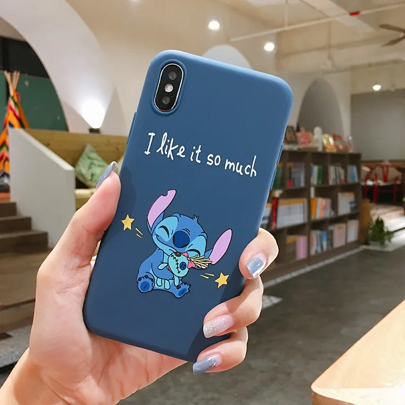 Силиконовый чехол SICOOTE Mickey Stitch для Samsung A10 A20 с сердечком и мультипликационным