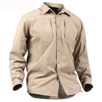 

Hiking Man's Shirt Tactical Long Sleeve Blouse Breathable Quick Dry Waterproof Outdoor Trekking Hiking Fishing Hunting Military