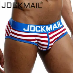 JOCKMAIL Брендовое Мужское нижнее белье трусики для женщин Полосатый Сексуальный U выпуклые calzoncillos hombre слипы cueca Мужское нижнее белье для