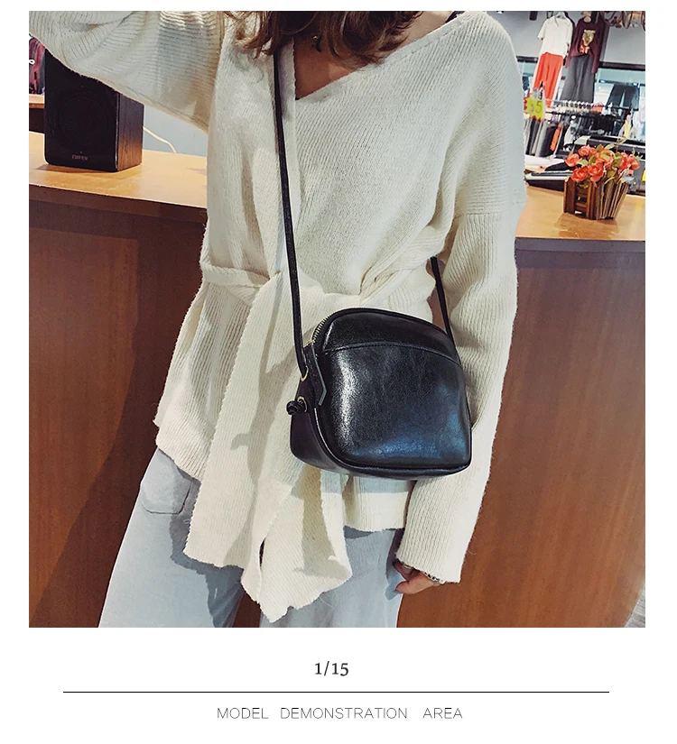 2018 Hot Small Shell Crossbody Bags for Women New Simple Casual Mini Brown Messenger Bag for Girls Flap PU Leather Shoulder Bags(17)