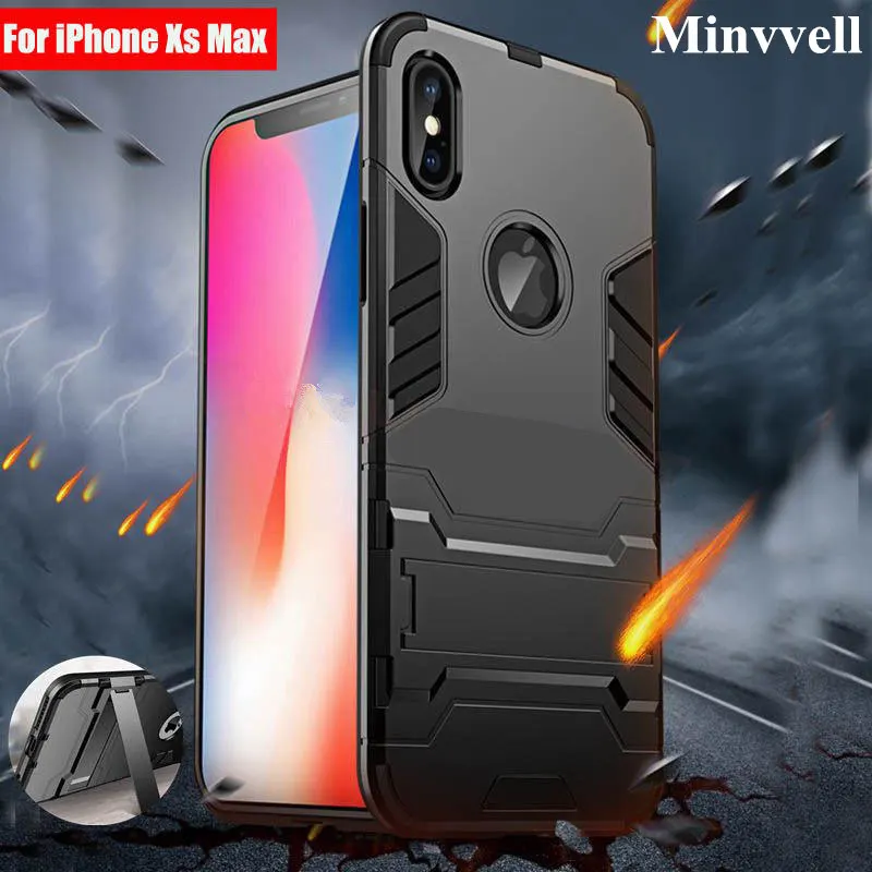 

Shockproof Armor Phone Case For Apple iphone XS MAX XR 8 7 Plus Luxury TPU Protective Hard Cases For iphone 6 6s Plus 5 5s Coque