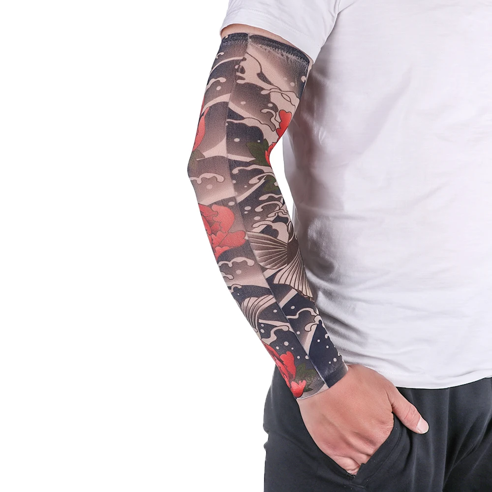 

1PC Anti-Sunshine Fashion Men and Women Tattoo Arm Leg Sleeves High Elastic Nylon Tattoo Sleeve Fake Tattoo Arm UV Protection