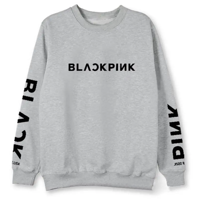 Черно-розовая толстовка в стиле хип-хоп, толстовки с принтом, повседневная одежда, пуловер с принтом, топы с длинными рукавами, Свитшот - Цвет: Серый