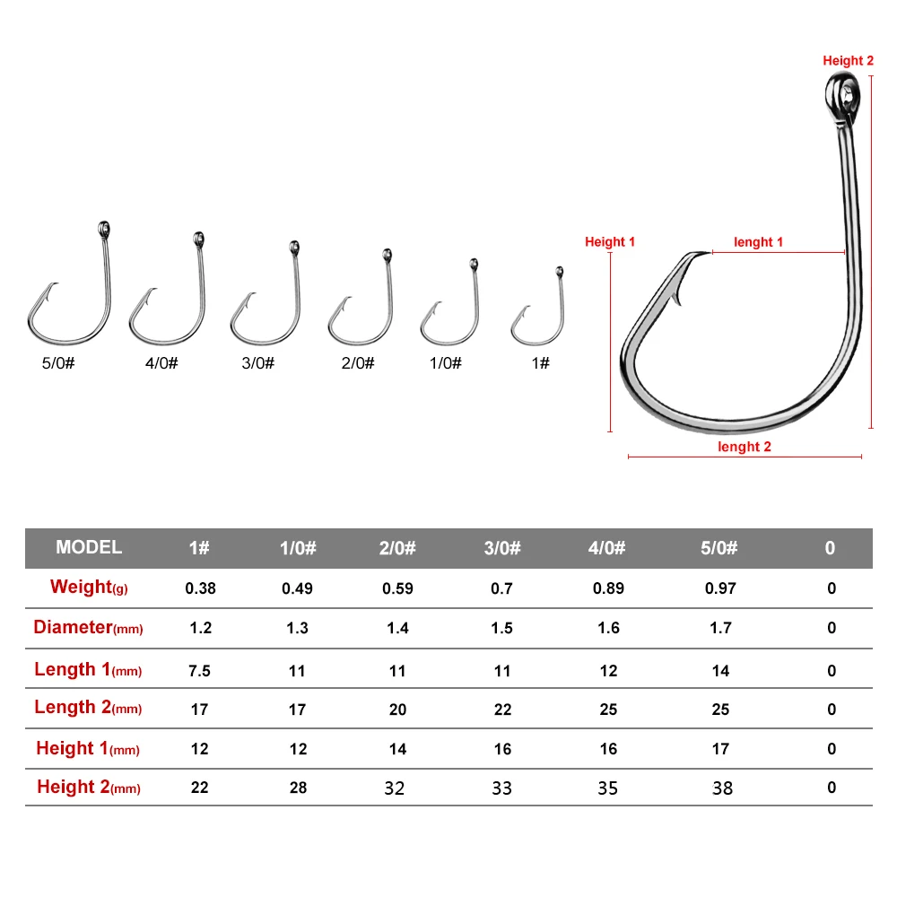 Бренд Proberos 50 шт./лот 1#-5/0# рыболовные крючки черные цвета Осьминог/круг спортивный круг джиг большой Рыболовный крючок Карп бас Anzol Peche