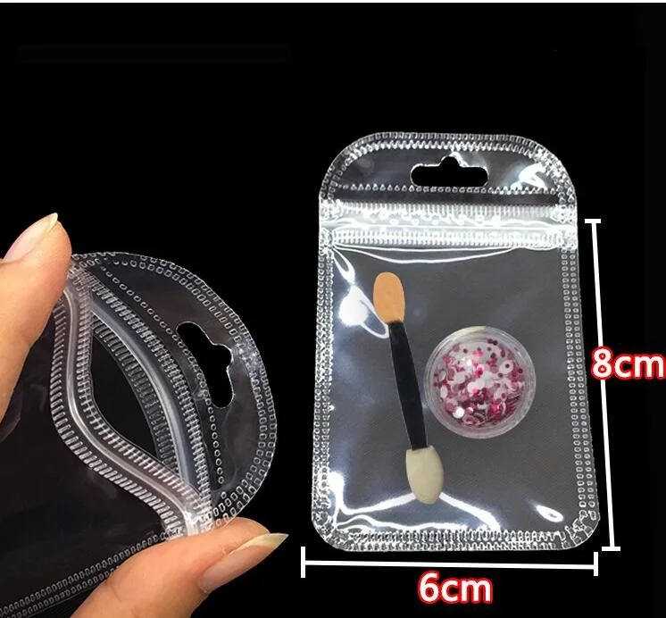 Внутренний размер 4.5x 6 см/6x8 см мини Ziplock мешок небольшой пластиковый для