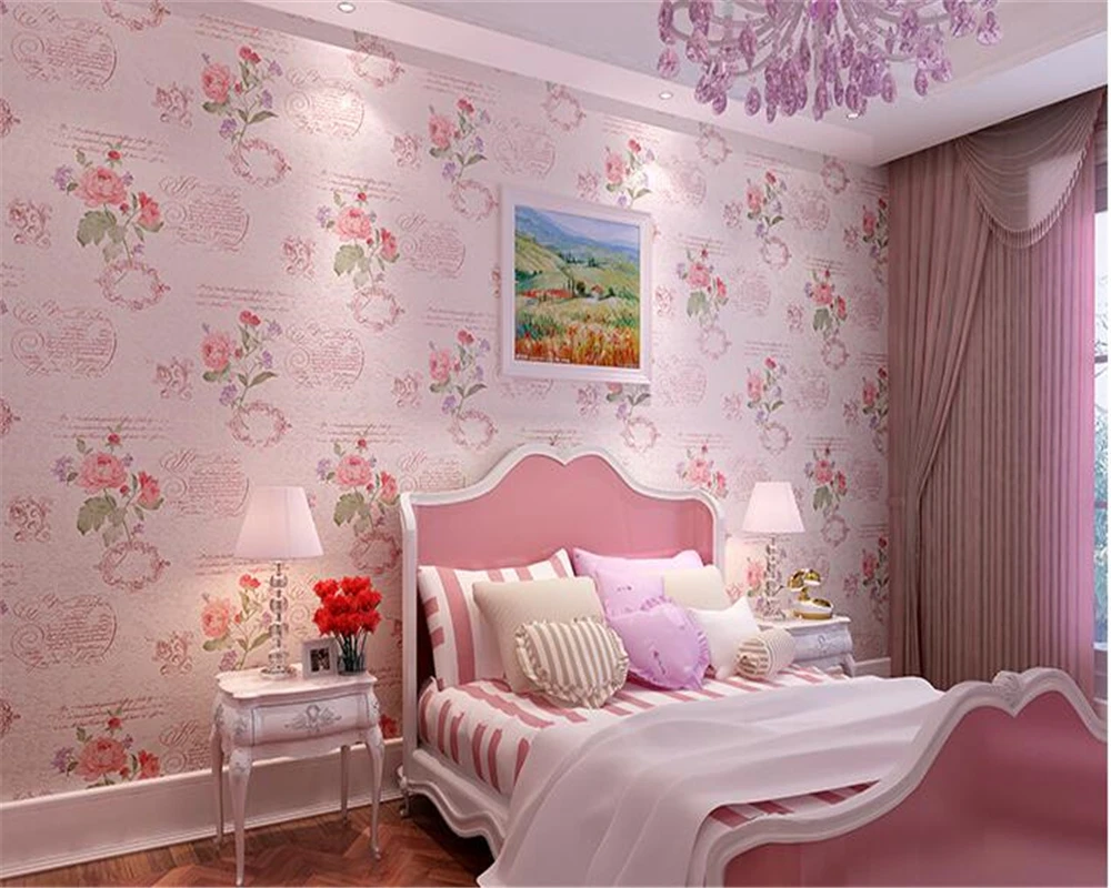 Beibehang American Nonwoven Classic Beautiful Wall Paper 3d Rural
