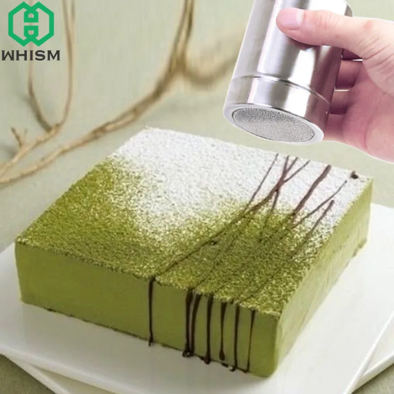 

WHISM Stainless Steel Shaker Sprinkler Flour Sugar Coco Chocolate Salt Flour Coffee Sifter Spice Dispenser Kitchen Tools
