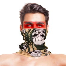 Высокопрыгающая маска для лица с черепом, шарфы, камуфляжная бандана, тренировочная маска для бега, кемпинга, туризма, рыбалки, ветра, УФ-защиты