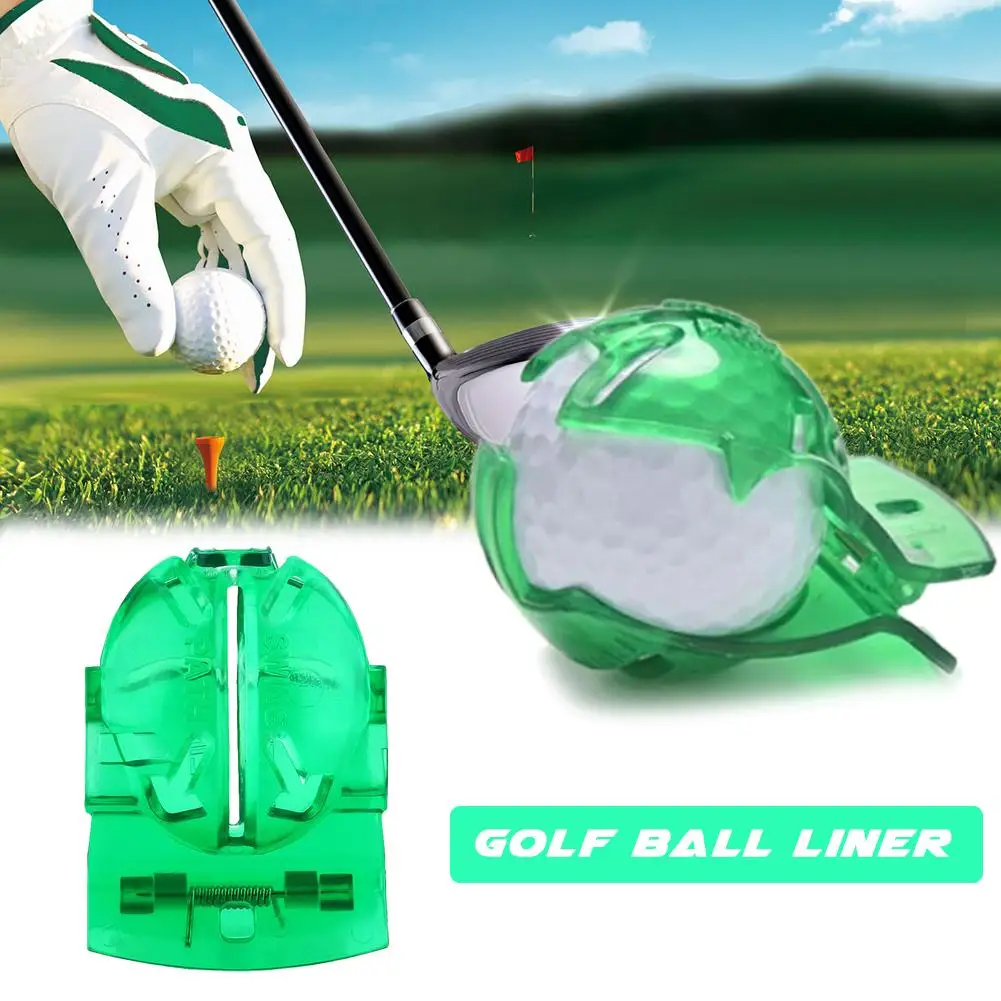 

Golf Ball Liner Scribe Transparent Golf Ball Green Line Clip Liner Marker Pen Template Alignment Marks Tool Putting Aids