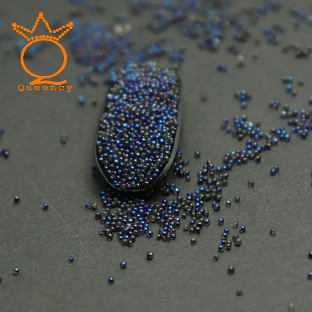 Мини пузырьковый бисер "икра" Шпильки для ногтей Круглые Шарики Бусы со стразами 3D драгоценный камень блестки Икра шары для наконечников Дизайн ногтей украшения