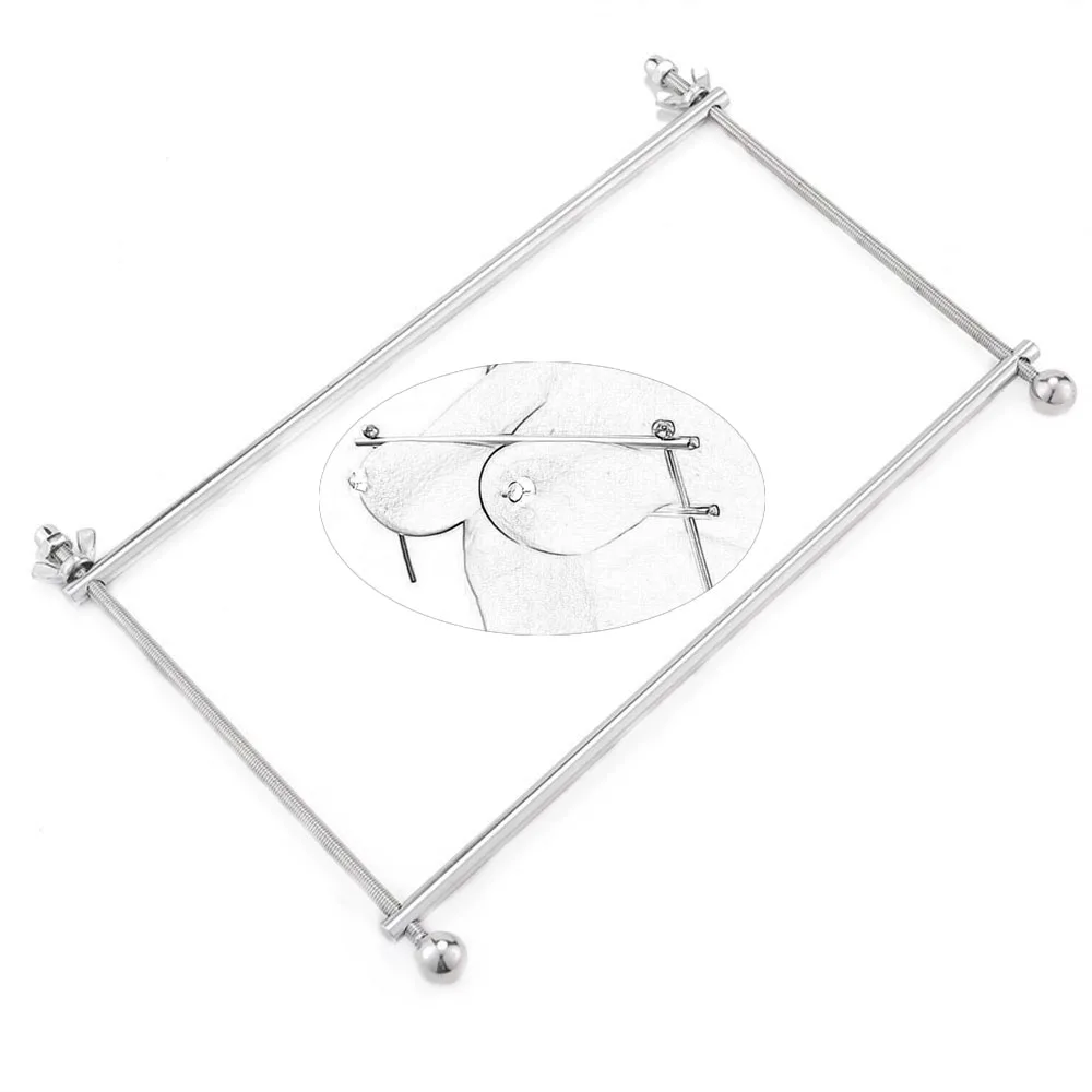 Stainless Steel Rod Nipple Clamps Adjustable Clamp Bdsm Bondage Restraints Breast Clip Adult Games Sex Toys For Women | Красота и