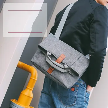 

Casual Large Single Shoulder Men's Business Hand Totes Fashion Men Handbag Women Foldable Messenger Crossbody Bags Solid Grey