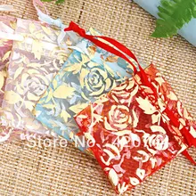 400 шт./лот, свадьбы, Рождества, Подарочный мешочек из органзы сумка 4,7x3," Горячая 10*12 см