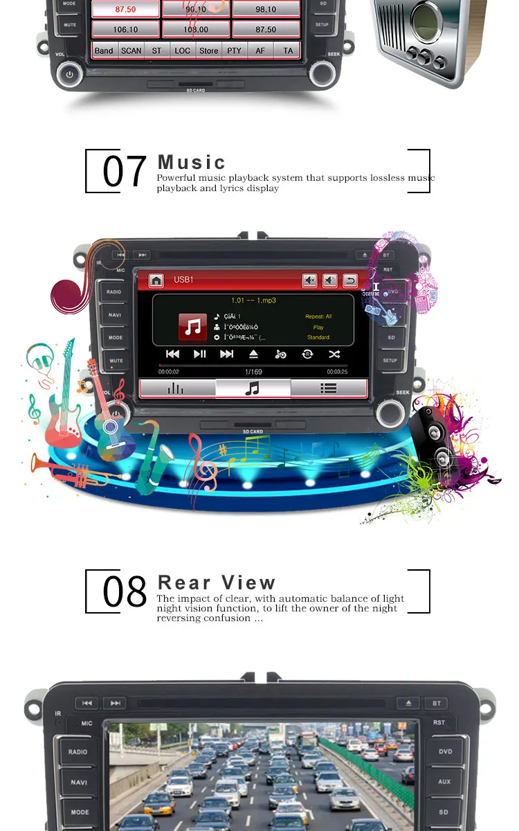 Top TOPBSNA 2 din Car DVD Player For VW Golf 5/6 Passat b7/cc/b6 SEAT leonTiguan Skoda Octavia GPS Navi Car radio automotive USB RDS 4