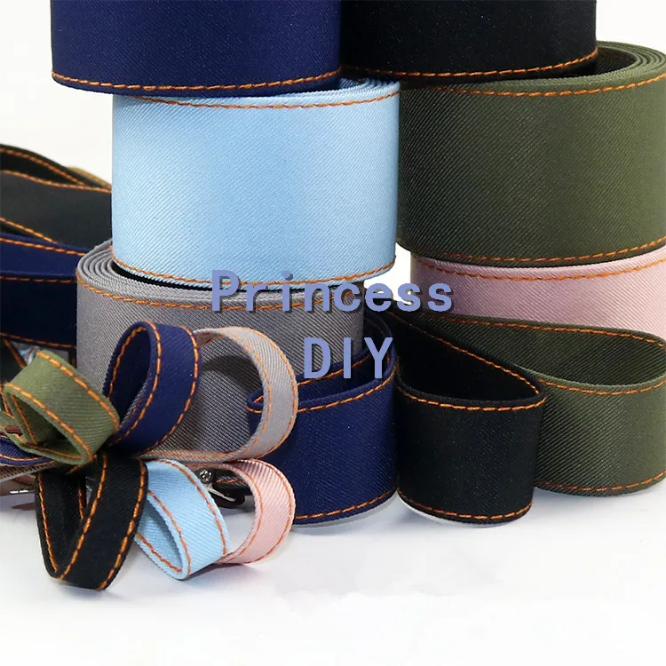 

5Meter/Lot 10 25 40mm Autumn Winter Twill Stitching Ribbon Cotton Fabric Layering DIY Hair Bow Flower Accessory Material