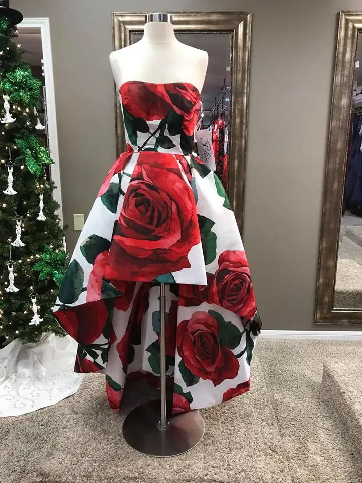 Floral Print Roses Prom Dresses 2019 Hi 