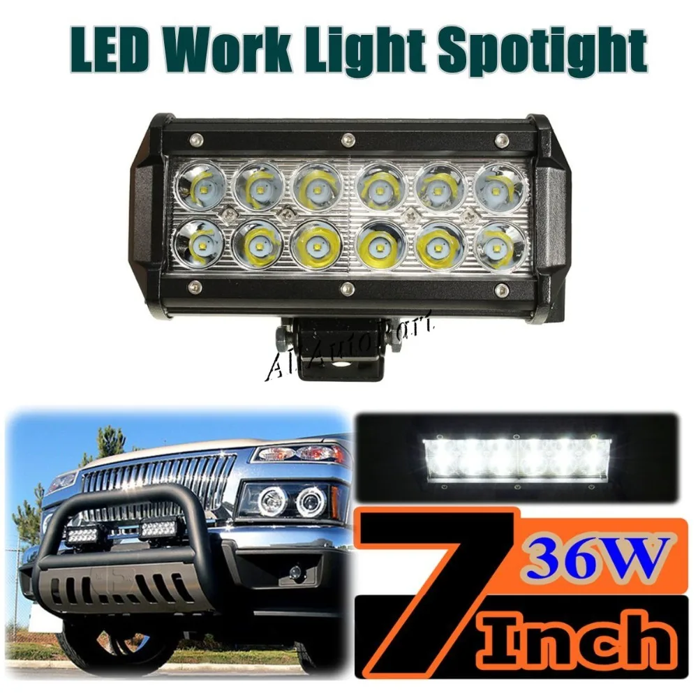 

10 pcs 36W 7" LED Light Bar C REE Chips Flood/Spot Beam Offroad Driving LED Light Fit 12V 24V 4x4 Truck ATV Spotlight Fog Lamp