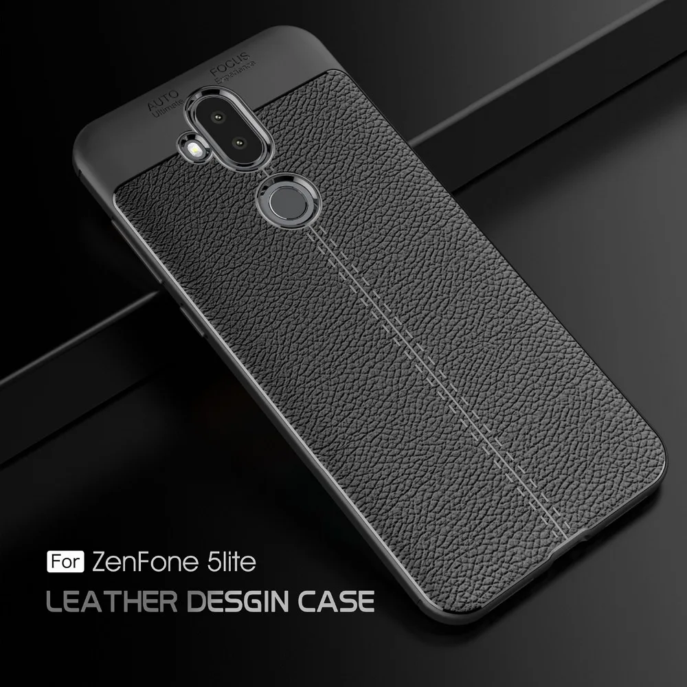 

X017DA Heavy Duty Drop-Proof Hybrid Armor Case Leather Texture Soft TPU Cover For Asus Zenfone 5 Lite ZC600KL ZC 600KL X017D