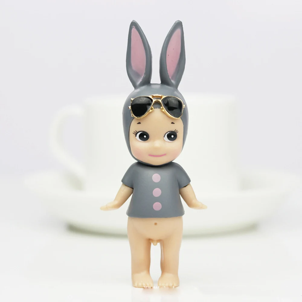 Автомобиль орнамент мультфильм милые очки Купидон Ангел Кукла Детская модель Авто приборной панели отделка украшения игрушки аксессуары украшения подарки - Название цвета: Rabbit